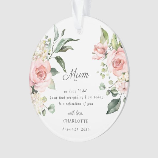 Moeder van de Bruid Geschenk Ornament (voorkant)