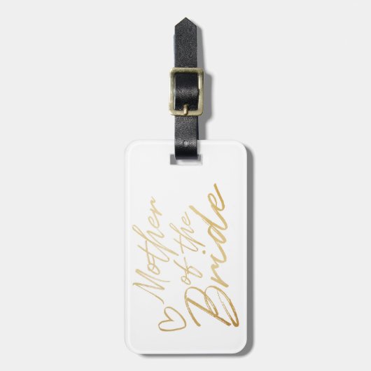 Moeder van de bruid - Gold faux folie Bagagelabel (Voorkant verticaal)