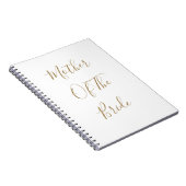 Moeder van de bruid Goud Wit Bruiloften Gift Favor Notitieboek (Rechterzijde)