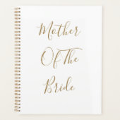 Moeder van de bruid Goud Wit Bruiloften Gift Favor Planner (Voorkant)