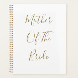 Moeder van de bruid Goud Wit Bruiloften Gift Favor Planner