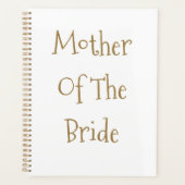 Moeder van de bruid Goud Wit Trouwcadeau Planner (Voorkant)