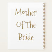 Moeder van de bruid Goud Wit Trouwcadeau Planner (Achterkant)