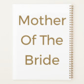 Moeder van de Bruid Goud Witte Trouwcadeau Favor Planner (Achterkant)