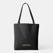 Moeder van de Bruid Gouden Glitter Calligrafie Tote Bag (Achterkant)