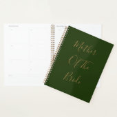 Moeder van de bruid Gouden Groene Bruiloften Gift  Planner (Display)