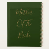 Moeder van de bruid Gouden Groene Bruiloften Gift  Planner (Achterkant)