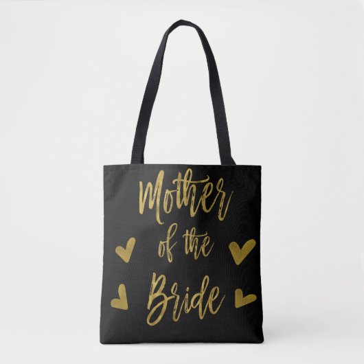 Moeder van de Bruid Gouden Trouwtas Tote Bag (Voorkant)