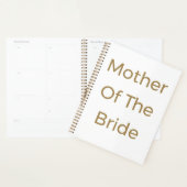 Moeder van de bruid gouden witte huwelijksgunst planner (Display)