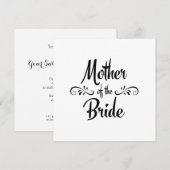 Moeder van de bruid - Grappig repetitie diner Kaart (Voorkant / Achterkant)