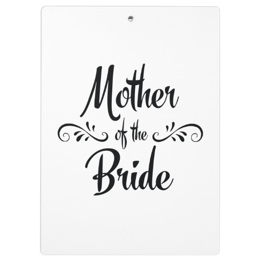 Moeder van de bruid - Grappig repetitie diner Klembord (Achterkant)