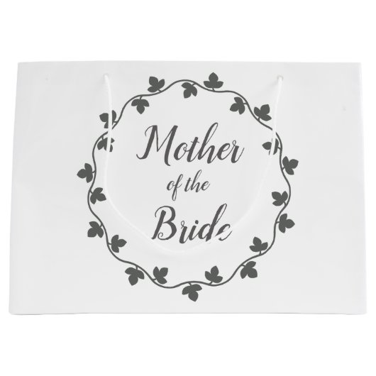 Moeder van de bruid Grey Ivy krans bruiloft Groot Cadeauzakje (Voorkant)