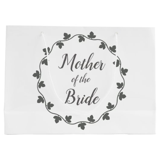 Moeder van de bruid Grey Ivy krans bruiloft Groot Cadeauzakje (Achterkant)
