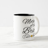 Moeder van de bruid - hart van goud tweekleurige koffiemok (Voorkant rechts)