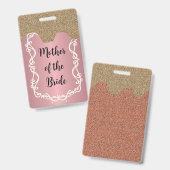 Moeder van de bruid Hen Nachtbadge lanyard Badge (Voor- en achterkant)