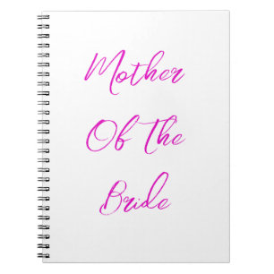 Moeder van de bruid huwelijkscadeau gunst roze wit notitieboek