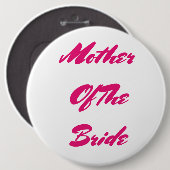 Moeder van de bruid huwelijkscadeau roze meisje ronde button 6,0 cm (Voorkant /achterkant)