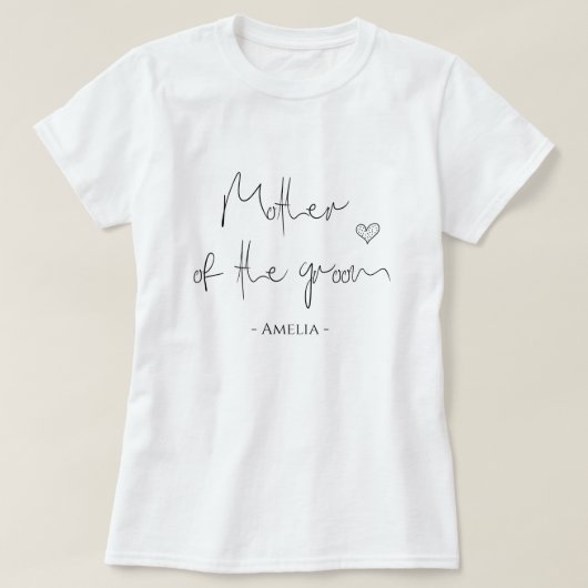 Moeder van de bruid | huwelijksfeest en hart t-shirt (Design voorkant)