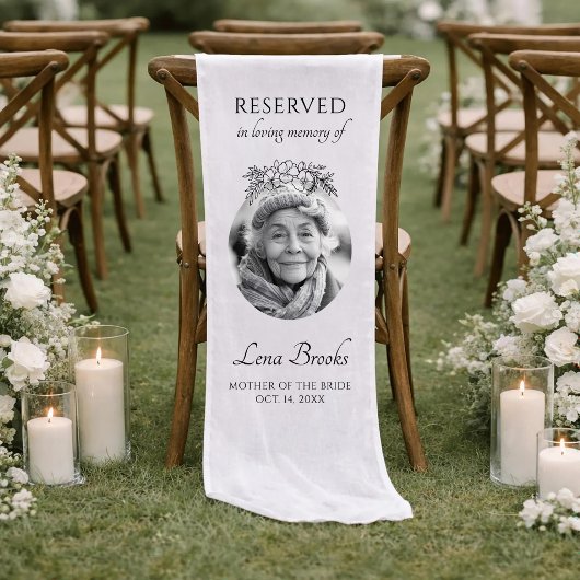 Moeder Van De Bruid In Loving Memory Trouwen Korte Tafelloper