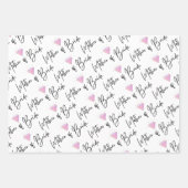 Moeder van de bruid inpakpapier plat vel set van 3 (Voorkant 3)