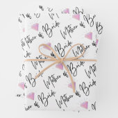 Moeder van de bruid inpakpapier plat vel set van 3 (In situ)