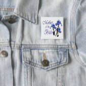 Moeder van de bruid / Iris Vierkante Button 5,1 Cm (In situ)