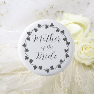 Moeder van de bruid Ivy Botanical Wedding Ronde Button 5,7 Cm