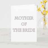 Moeder van de bruid kaart (Gele Bloem)