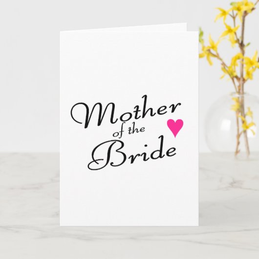 Moeder van de bruid kaart (Gele Bloem)