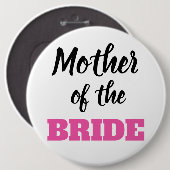 Moeder van de Bruid Knop Ronde Button 6,0 Cm (Voorkant /achterkant)