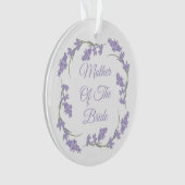 Moeder van de bruid lavendel bloemenkrans ornament (voorkant)