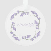 Moeder van de bruid lavendel bloemenkrans ornament (achterkant)
