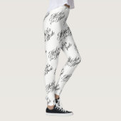 Moeder van de bruid Leggings - Zwart op Wit (Rechts)