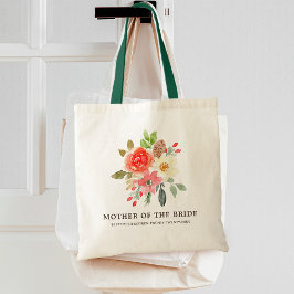 Moeder van de bruid lente bloemendekoratie roze ro tote bag