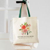 Moeder van de bruid Lentebloemen Roze Rood Wit Tote Bag