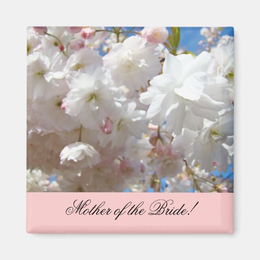 Moeder van de bruid magneten Bloesem Bloemen Roze (Voorkant)