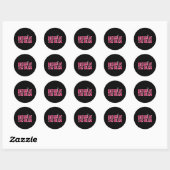 Moeder van de bruid Mam Groovy bruiloft Bacheloret Ronde Sticker (Vel)