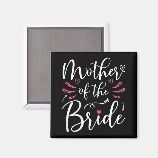 Moeder van de bruid Matching bruids partij bruilof Magneet (Voorkant / Achterkant)
