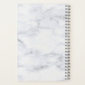 Moeder van de bruid Modern Roos Goud Hart Marmer Notitieboek (Achterkant)