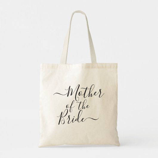 Moeder van de bruid modern schrift trouwfeest tote bag (Achterkant)