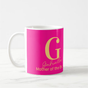 Moeder van de Bruid Moderne Monogram Koffiemok