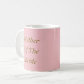 Moeder van de bruid moeder goud roze roos cool koffiemok (Voorkant links)
