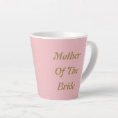 Moeder van de bruid moeder goud roze roos cool latte mok (Rechterhoek)
