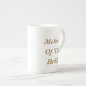 Moeder van de bruid Moeder Goud Wit Cadeau Favor Porselein Kop (Voorkant rechts)