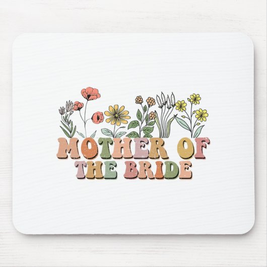 Moeder Van De Bruid Moeder Retro Bachelorette Fees Muismat (Voorkant)