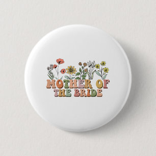 Moeder van de bruid Moeder Retro vrijgezellenfeest Ronde Button 5,7 Cm