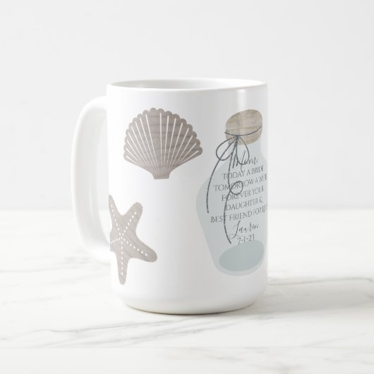 Moeder van de bruid Mok met vandaag een bruid Geze (Voorkant links)