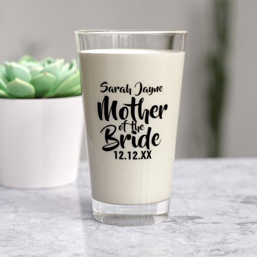 Moeder van de Bruid Naam Glas Bruiloft Ouder Cadea