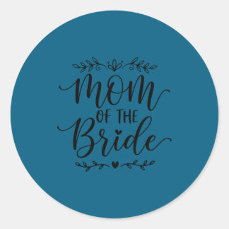 Moeder van de bruid overeenkomende familie bruid m ronde sticker