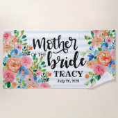 Moeder van de Bruid Persoonlijke Huwelijk Strandlaken (Voorkant)